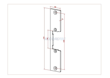 AT-FS02 Планка для электрозащелки ACCORDTEC, металл
